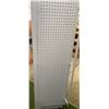Image 3 : White Metal Pegboard Display Rack with Handles
