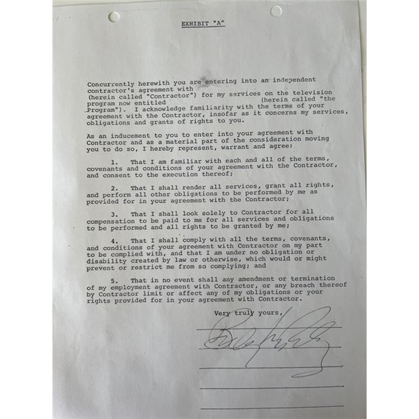 Rock With Me Baby Writer Billy Lee Riley signed contract