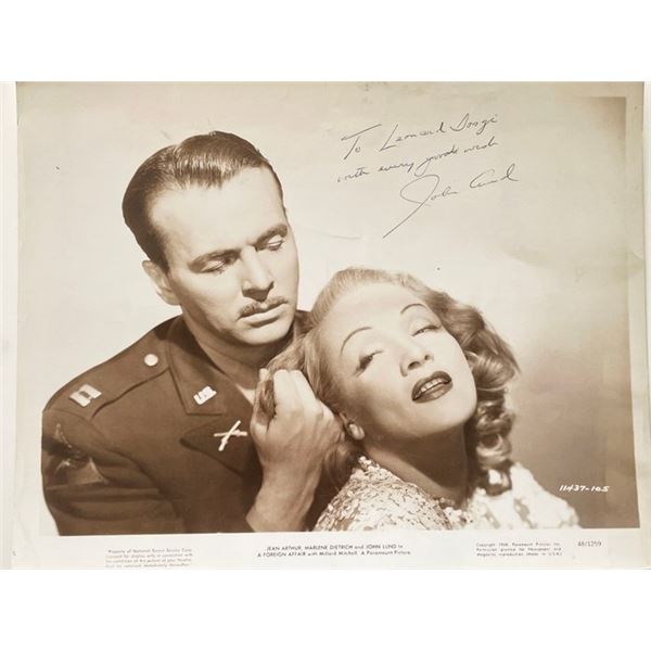 A Foreign Affair John Lund signed photo