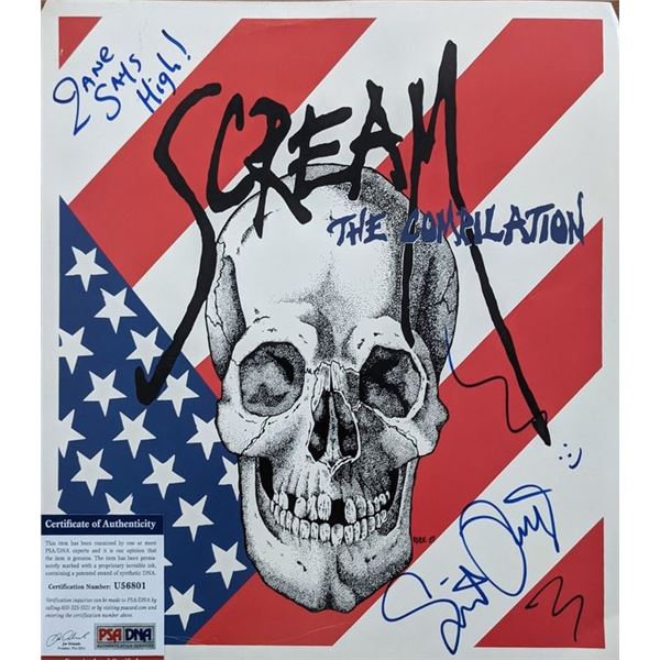 Scream The Compilation Signed Album Cover - PSA Authenticated signed by Steven Perkins