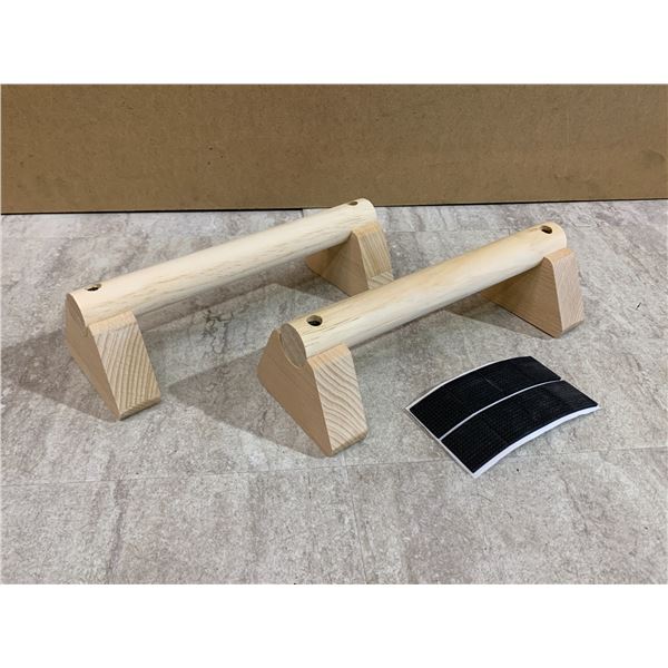 2 Pack - Wooden Parallette Push Up Bar