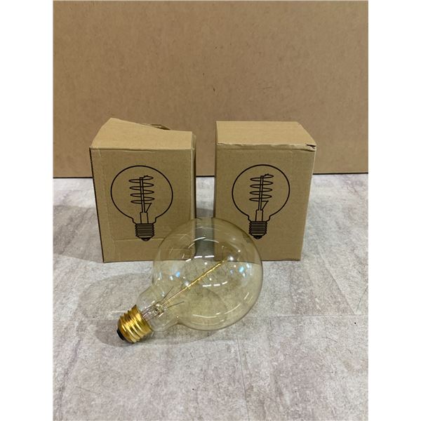 2 Pack - G30 Edison Globe Bulbs
