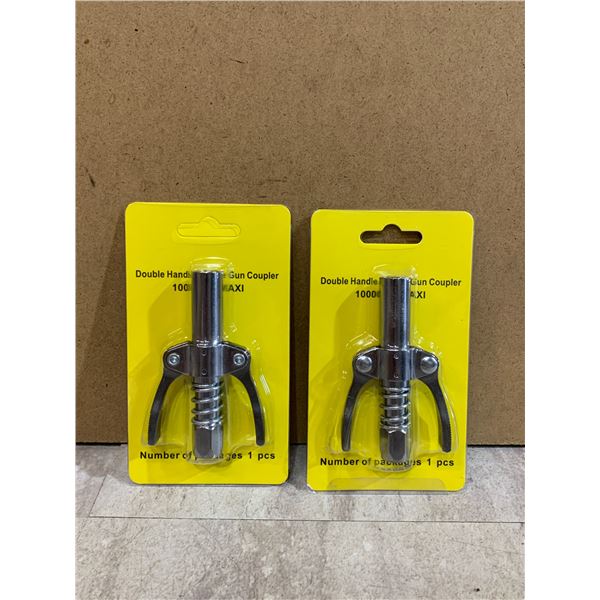 Double Handle Grease Gun Coupler - 10000 PSI MAXI