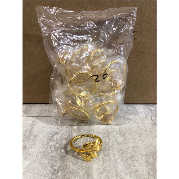 20 PCS - Leaf Napkin Rings