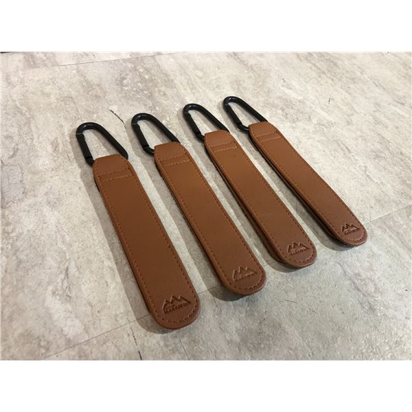 Brown Synthetic Leather Stroller Hooks