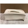 Image 3 : EACHY Faux Leather Makeup Bag - Cream Colour
