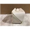 Image 4 : EACHY Faux Leather Makeup Bag - Cream Colour
