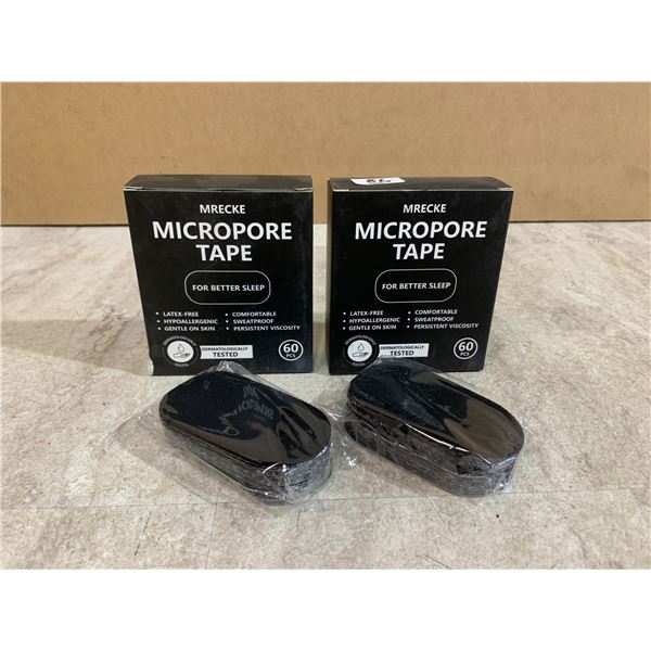 2 Pack - 60 PCS MRECKE Micropore Tape For Better Sleep