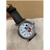 Image 2 : Disney Mickey Mouse Adult Vintage Watch - Silver Tone & Black Strap