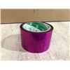 Image 1 : Holographic Tape - Rose Red Checkered Pattern