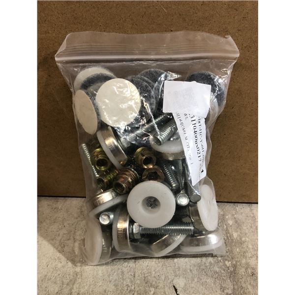 Adjustable Screw In Furniture Glides With A Plastic Base