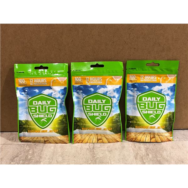 Lot Of 3 Daily Bug Shield Packs