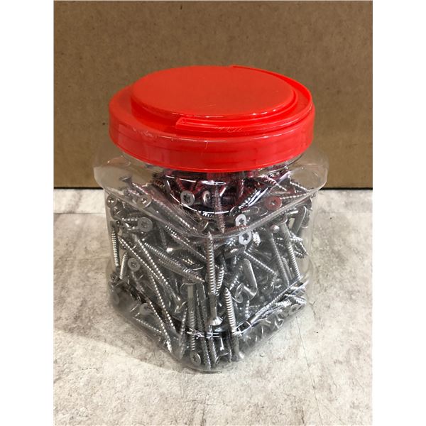 Large Jar Of Stainless Steel Wood Screws