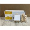 Image 1 : Tabletop Easel With Canvas Set - Super Value 18 Pack