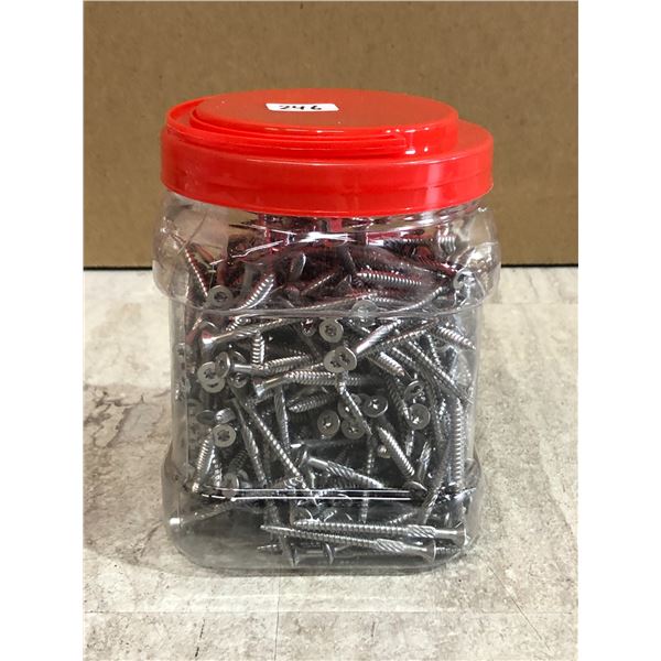 Large Jar Of Stainless Steel Wood Screws
