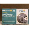 Image 2 : Lot Of 2 10 Pack Anti Tipping Furniture Straps