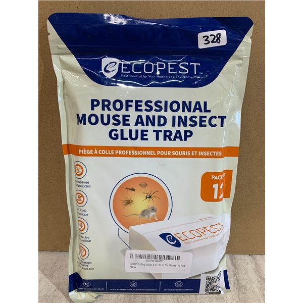 Ecopest Professional Mouse & Glue Insect Trap - 12 Pack
