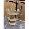 Image 3 : Vintage White Metal Corner Plant Stand