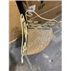 Image 2 : Vintage White Metal Corner Plant Stand