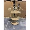 Image 7 : Vintage White Metal Corner Plant Stand