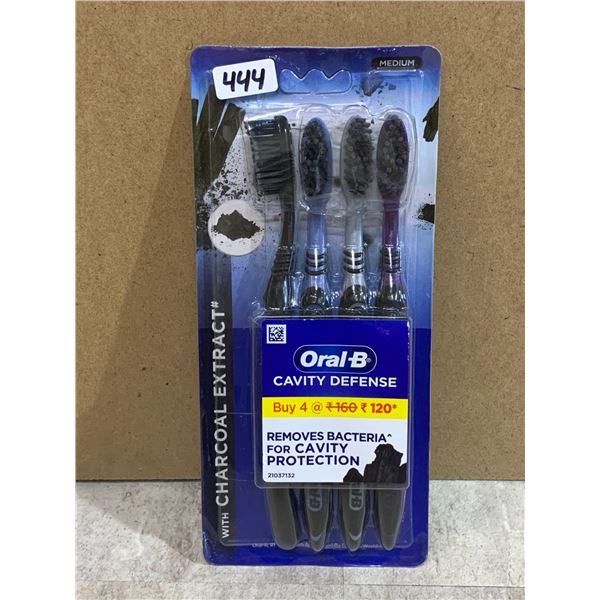 4 Pack - Oral-B Cavity Defense 123 Medium-Bristle Toothbrushes