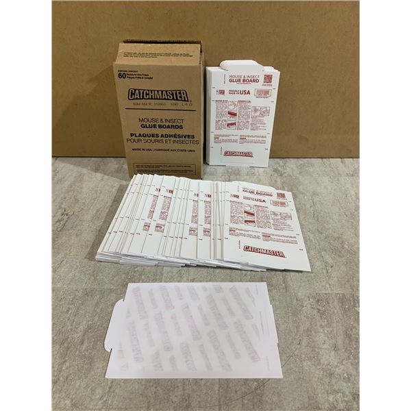 60 Pack - Catchmaster Mouse & Insect Glue Boards