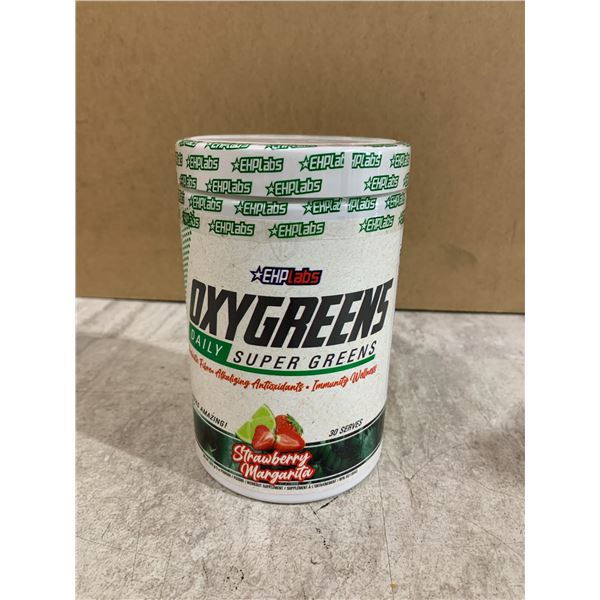 EHP Labs OxyGreens Super Greens Powder - 30 Servings - Strawberry Margarita - Expires July 30th 2026