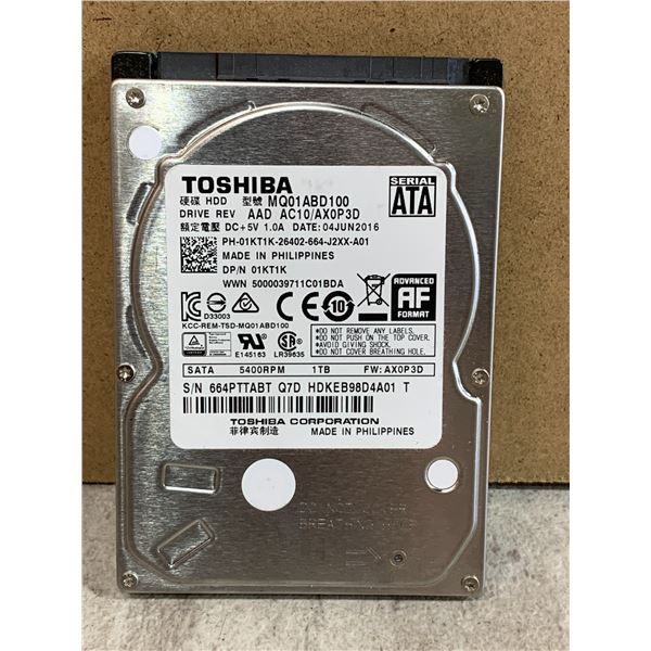 Toshiba 1TB Computer Hard Drive - Formatted