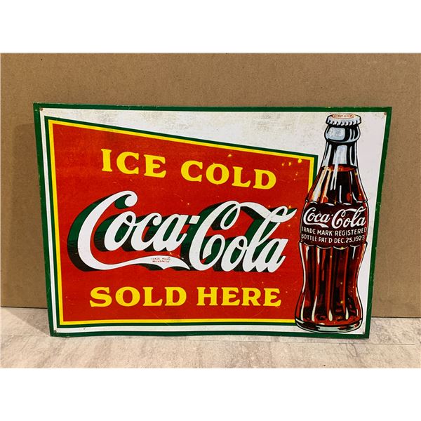 Metal Coca Cola Sign - 11x17in - Sticky