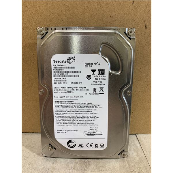 Seagate 500 GB Computer Hard Drive - Formatted