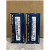 Image 1 : Lot Of 2 SK Hynix 4GB 1RX8 PC3L-12800S DDR3L Memory Modules
