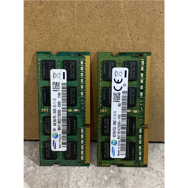 Lot Of 2 Samsung 4GB PC3-10600S DDR3 1333MHz Laptop Ram