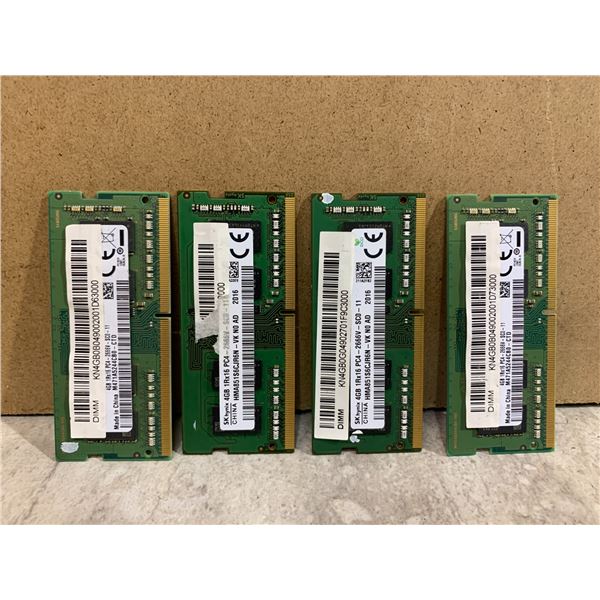 Lot Of 4 SK Hynix 4GB DDR4 2400MHz SODIMM Laptop Ram Modules
