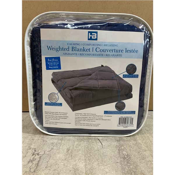 HB Calming - Comforting - Relaxing - Weighted Blanket - 5 LBS