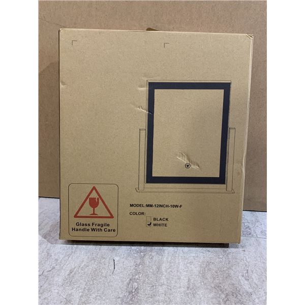 White Vanity Mirror - Model: MM-12INCH-10W-F