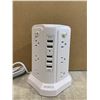 Image 4 : Passus Surge Protector Power Strip Tower - 12 AC & 5 USB Ports