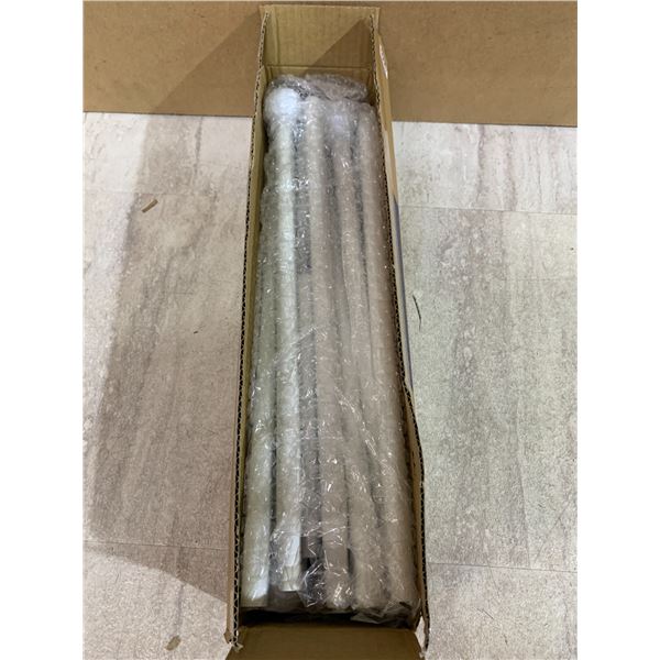 2 Pack - White Metal Curtain Rod
