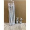 Image 2 : 2 Pack - White Metal Curtain Rod