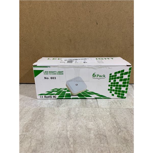 LED Night Light - Dusk To Dawn Sensor - 6 Pack