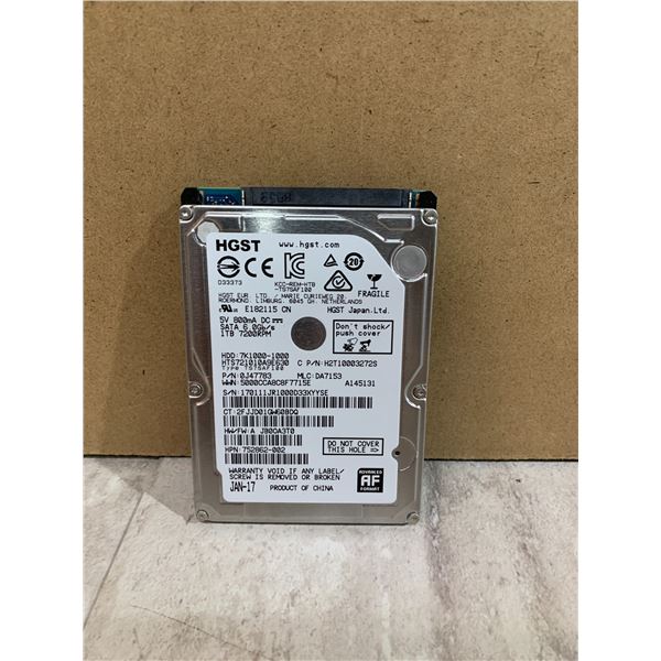 HGST 1.0TB HDD - Formatted