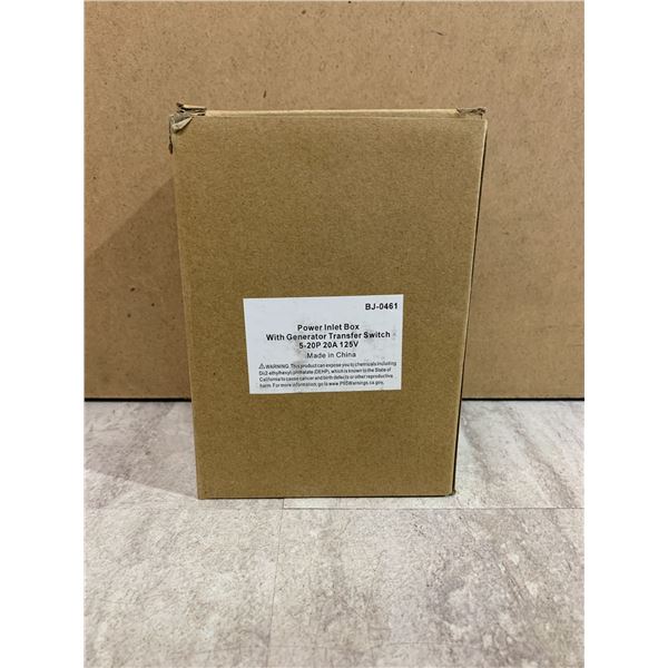 Power Inlet Box With Generator Transfer Switch 5-20 20A 125V - BJ-0461