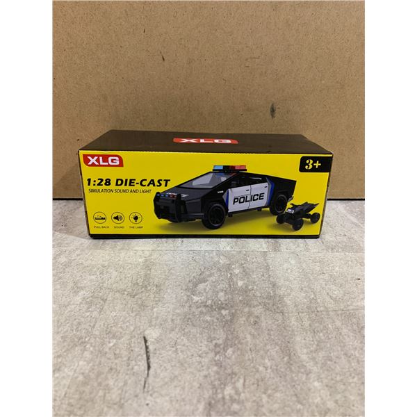 XLG 1:28 Die-Cast Simulation Sound & Light - Police Cybertruck Model