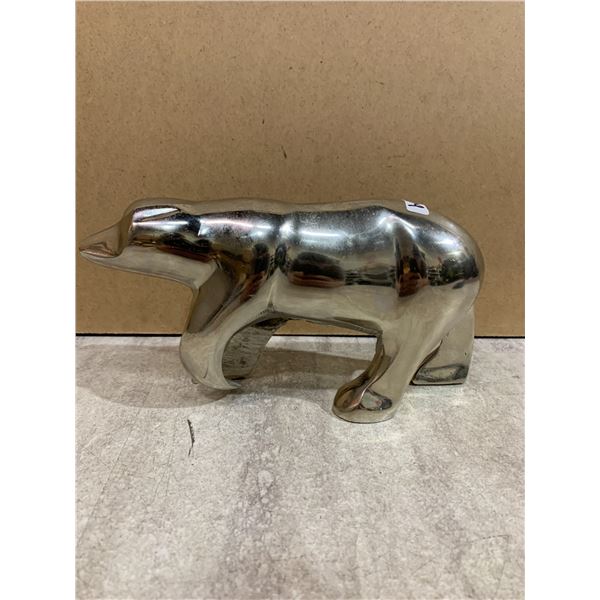 Polished Metal Bear Statue