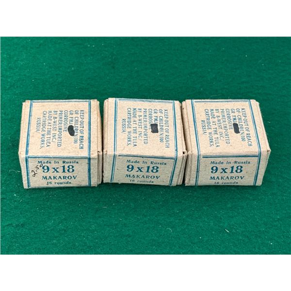 9×18 Makarov FMJ Factory Ammunition