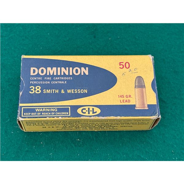38 S&W 145 Gr Dominion Factory Ammunition in Collector's Box