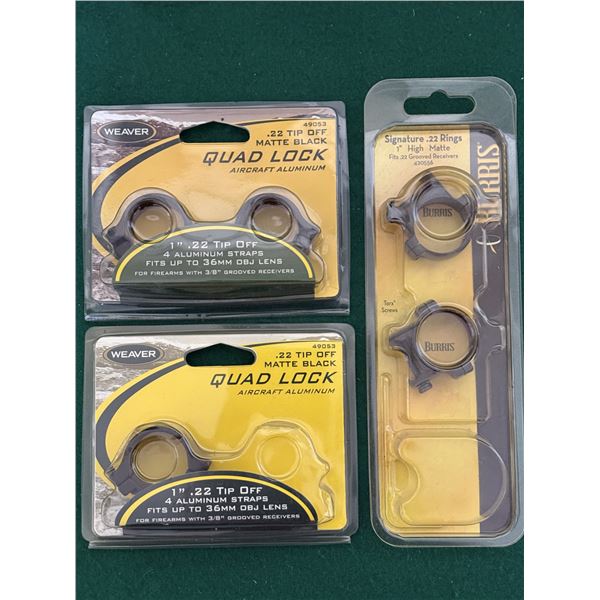 .22 1" High Scope Rings Lot