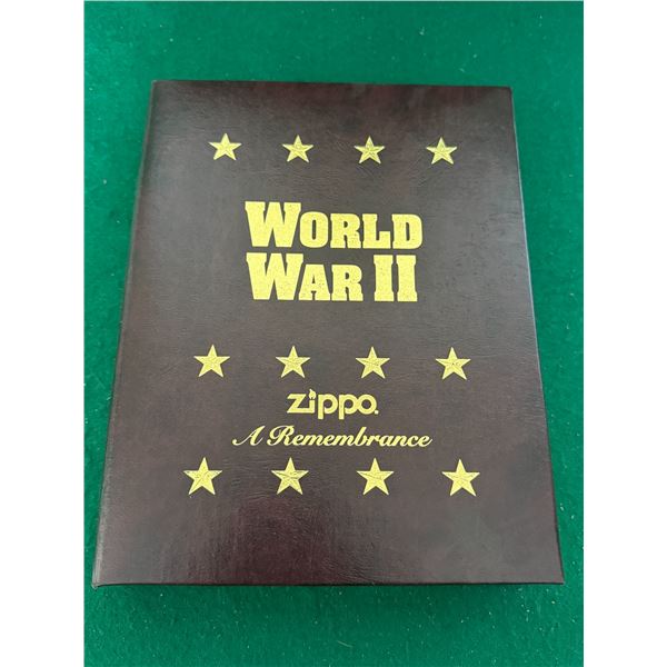 Vintage 1995 Zippo World War II Solid Brass 4-Lighter Box Set - Limited Edition