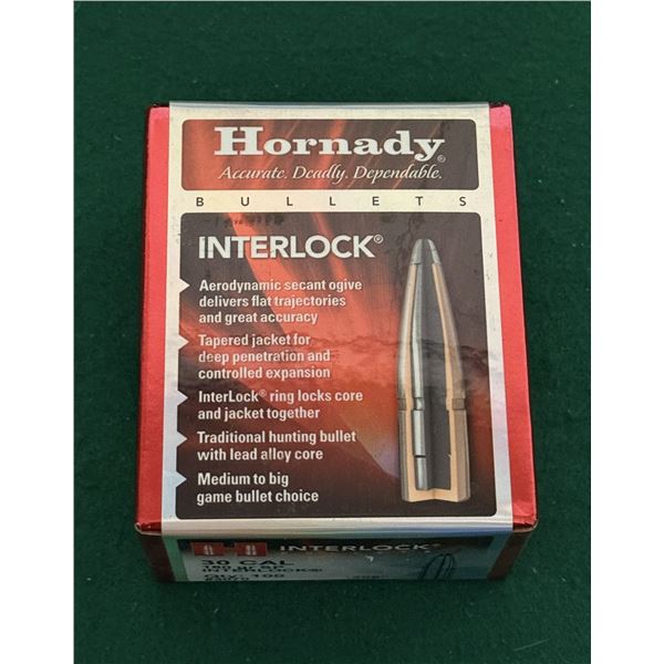 Hornady Interlock 30 Cal .308" 180 Gr Bullets