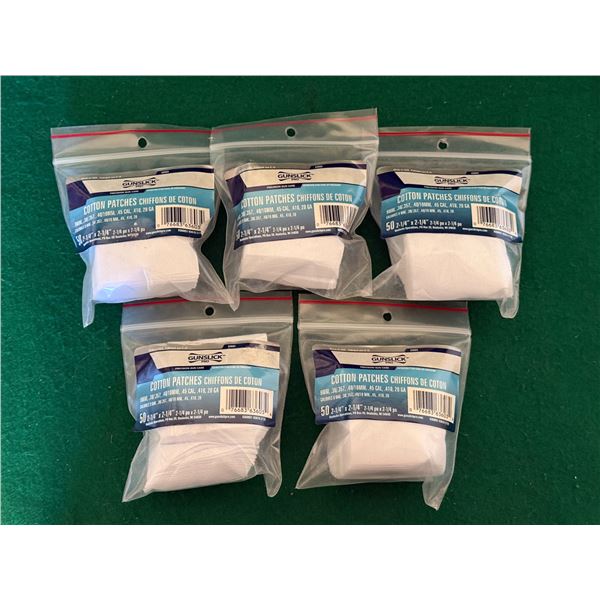 Gunslick Pro Square Cotton Cleaning Patches  – 5 Packs