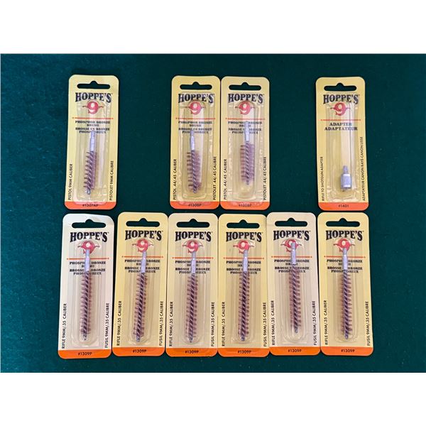 Hoppe’s No. 9 Bore Brushes & Adapter Lot